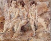 Jules Pascin Three Lass oil painting